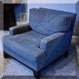 F56. Blue club chair. 